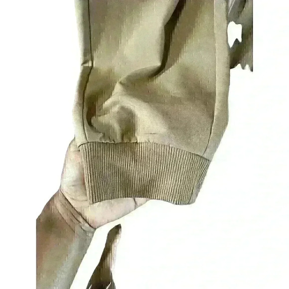 FLX Joggers Mens Size Medium Brown/Tan Tapered Inner Drawstring Side Zipper - Picture 4 of 8